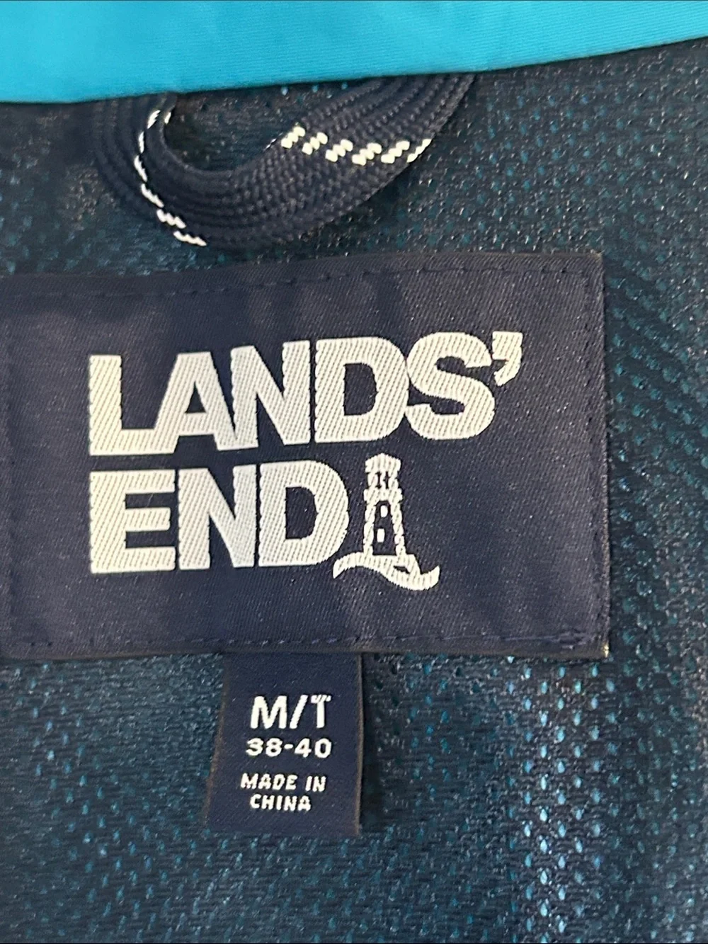 Lands' End Squall Wind Waterproof Lightweight Jacket Men's Big & Tall Size M/T
